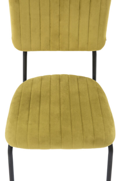 Scaun Bucatarie Tapitat S-211, Stofa, Mustar - imagine 8