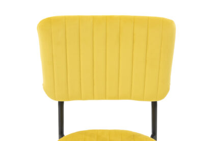 Scaun Bucatarie Tapitat S-211, Stofa, Mustar - imagine 9