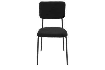 Scaun Bucatarie Tapitat S-209, Stofa, Negru - imagine 5