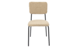 Scaun Bucatarie Tapitat S-209, Stofa, Maro - imagine 4