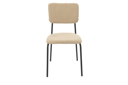 Scaun Bucatarie Tapitat S-209, Stofa, Maro - imagine 4