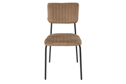 Scaun Bucatarie Tapitat S-211, Stofa, Maro - imagine 7
