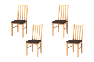 SET 4 Scaune din lemn masiv de fag tapitat cu stofa s-38 boss10 s6, sonoma