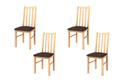 SET 4 Scaune din lemn masiv de fag tapitat cu stofa s-38 boss10 s6, sonoma