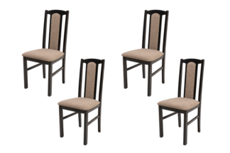 SET 4 Scaune din lemn masiv de fag tapitat cu stofa s-37 boss7 30b wenge