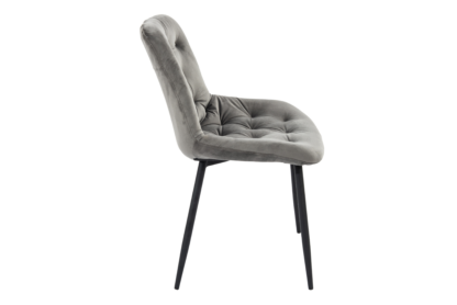 Scaun Bucatarie Tapitat S-212, Stofa, Gri - imagine 2