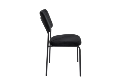 Scaun Bucatarie Tapitat S-211, Stofa, Negru - imagine 4
