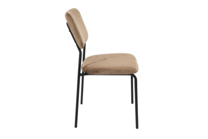 Scaun Bucatarie Tapitat S-211, Stofa, Maro - imagine 6