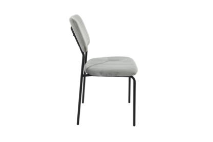 Scaun Bucatarie Tapitat S-211, Stofa, Gri - imagine 3