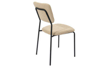 Scaun Bucatarie Tapitat S-209, Stofa, Maro - imagine 6
