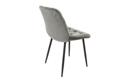 Scaun Bucatarie Tapitat S-212, Stofa, Gri - imagine 3