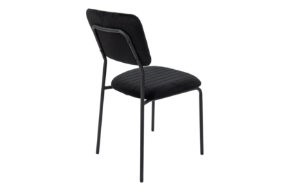 Scaun Bucatarie Tapitat S-211, Stofa, Negru - imagine 3