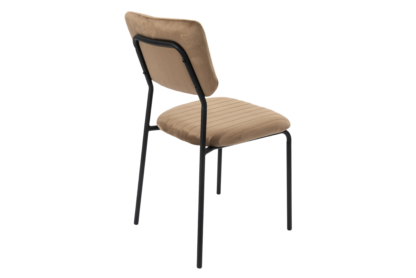 Scaun Bucatarie Tapitat S-211, Stofa, Maro - imagine 5