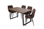 SET Masa Living MB-90 140x80x75 cm, Maro +4 Scaune S-208 Maro - imagine 7