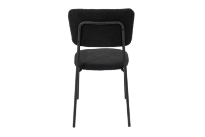Scaun Bucatarie Tapitat S-209, Stofa, Negru - imagine 2