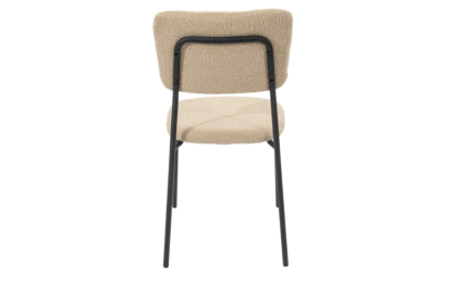 Scaun Bucatarie Tapitat S-209, Stofa, Maro - imagine 2