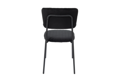 Scaun Bucatarie Tapitat S-211, Stofa, Negru - imagine 2