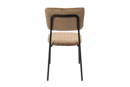 Scaun Bucatarie Tapitat S-211, Stofa, Maro - imagine 4
