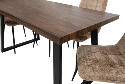 SET Masa Living MB-90 140x80x75 cm, Maro+4 SCAUNE S-208 Bej - imagine 3