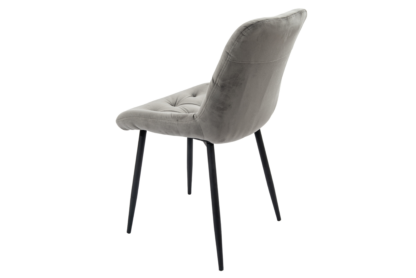 Scaun Bucatarie Tapitat S-212, Stofa, Gri - imagine 5