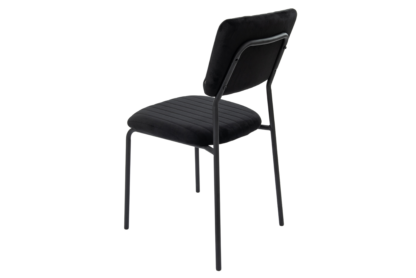 Scaun Bucatarie Tapitat S-211, Stofa, Negru - imagine 6