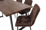 SET Masa Living MB-90 140x80x75 cm, Maro +4 Scaune S-208 Maro - imagine 5