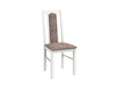 SET 2 Scaune din lemn masiv de fag tapitat cu stofa S-37 Boss7 25B, Alb - imagine 2