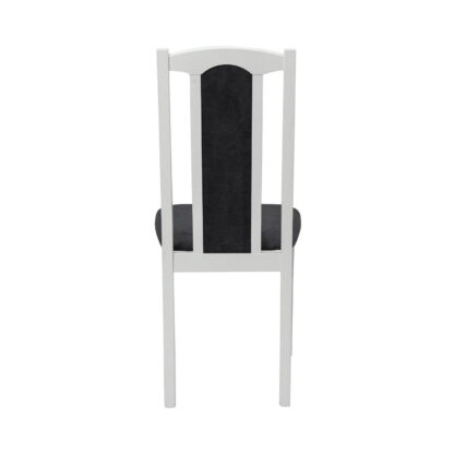 SET 2 Scaun din lemn masiv de fag tapitat cu stofa s-37 boss7 29b, alb/negru - imagine 4