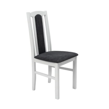 SET 2 Scaun din lemn masiv de fag tapitat cu stofa s-37 boss7 29b, alb/negru - imagine 3