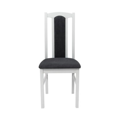 SET 2 Scaun din lemn masiv de fag tapitat cu stofa s-37 boss7 29b, alb/negru - imagine 2