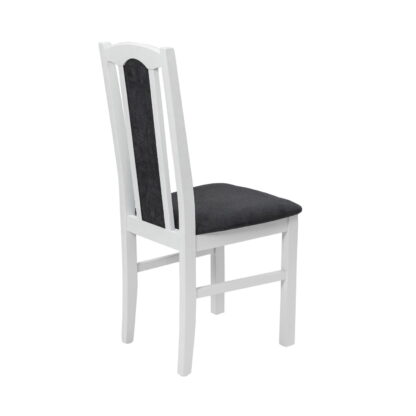 SET 2 Scaun din lemn masiv de fag tapitat cu stofa s-37 boss7 29b, alb/negru - imagine 5