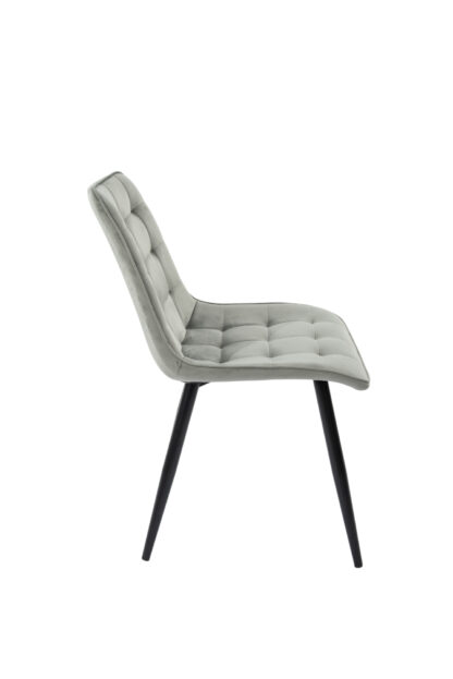 Scaun Bucatarie Tapitat S-214, Stofa, Gri - imagine 5