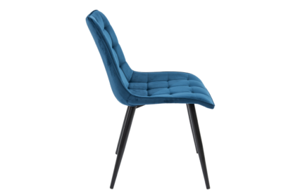 Scaun Bucatarie Tapitat S-214, Stofa, Albastru - imagine 2