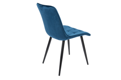 Scaun Bucatarie Tapitat S-214, Stofa, Albastru - imagine 3