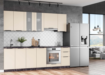 Bucatarie Iris 260 cm antracit/crem
