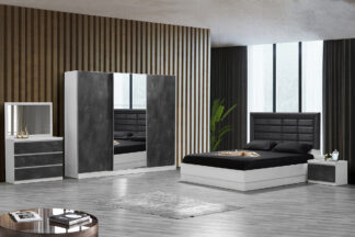 Dormitor Artis alb/antracit