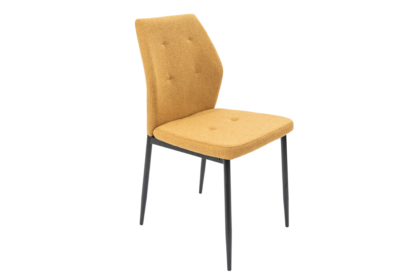Scaun living, tapitat cu stofa, s-213, ocru