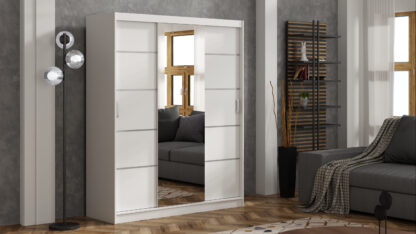 Dressing Ory , alb, cu oglinda, 180 cm