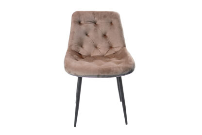 Scaun Bucatarie Tapitat S-212, Stofa, Maro - imagine 3