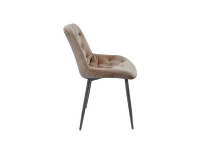Scaun Bucatarie Tapitat S-212, Stofa, Maro - imagine 4