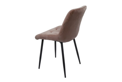 Scaun Bucatarie Tapitat S-212, Stofa, Maro - imagine 2