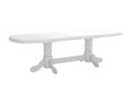 Set masa extensibila jork 200x250 cm, lemn masiv alb, cu 10 scaune tapitate stofa gri, s-38 B24Z - imagine 3