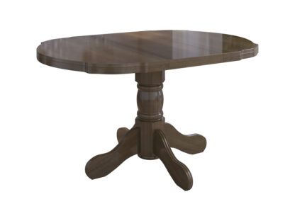 Set masa extensibila Kan 100x135 cm, lemn masiv, culoare nuc, blat din mdf cu 6 scaune tapitate S-37 Boss7 o2, stofa - imagine 5