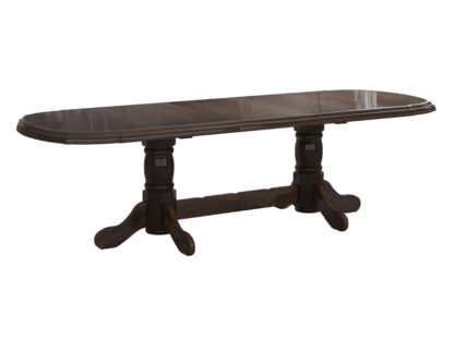 Set masa extensibila jork 200x250 cm, lemn masiv wenge, cu 10 scaune tapitate stofa gri, s-37 W2 - imagine 5