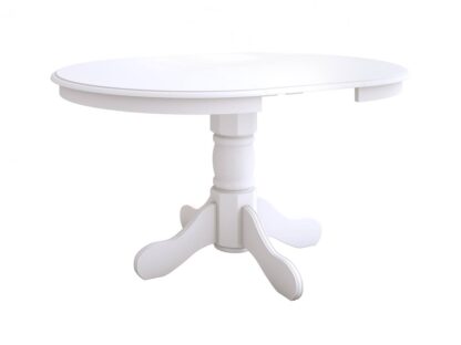 Masa extensibila Ama 100x130, lemn masiv, culoare Alb, blat din MDF