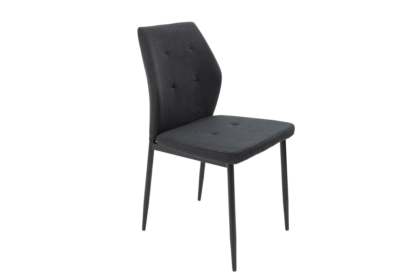 Scaun living, tapitat cu stofa, S-213, Gri inchis