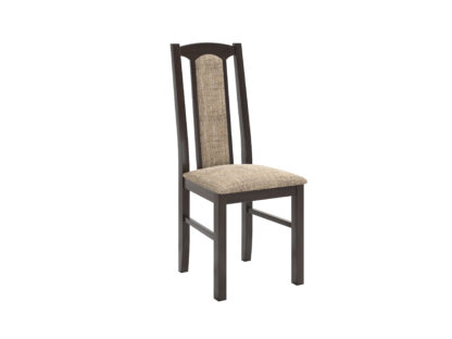 Set masa extensibila jork 160-200 cm, lemn masiv wenge, cu 8 scaune tapitate stofa maro, s-37 b7 W2 - imagine 5