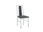 Set masa extensibila jork 250x300 cm, lemn masiv alb, cu 12 scaune tapitate stofa gri, s-38 B24B - imagine 5