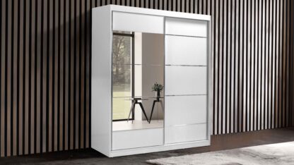 Dressing Hera alb, cu oglinda, 160 cm