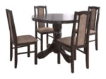 Set masa extensibila Kan 100x135 cm, lemn masiv, culoare wenge, blat din mdf cu 4 scaune tapitate S-37 Boss7 w2, stofa - imagine 2
